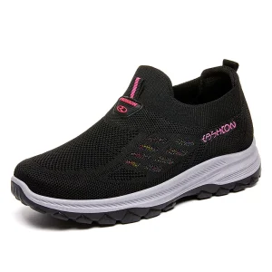 Women Sneakers Mesh Lace-up Ladies Flats Outdoor Running Walking Shoes Comfortable Breathable Female Footwear
