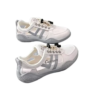 Women Sport Sneaker Korean Style Breathable Mesh Low Top Lightweight Thick Sole Casual Running Shoes All Match Daily Wear