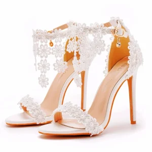 Women Wedding Shoes Heeled Sandals High Heels Sexy Bridal Shoes