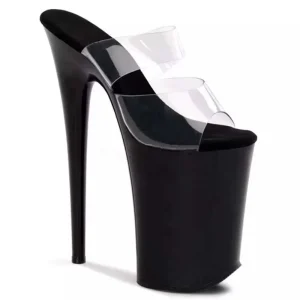Women’s 10inch 26cm Super High Heel Peep Toe Thin Heel One-Line Buckle Open Design Summer Sandals