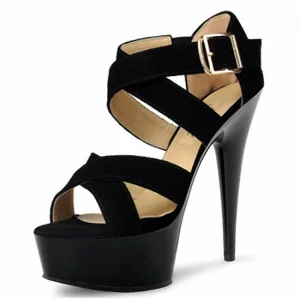 Women’s 15cm Heeled Boots Full Dress Gothic Fetish Toe Summer Stiletto Women’s Large Sandals Pole Dancing Strippers Sexy Queen