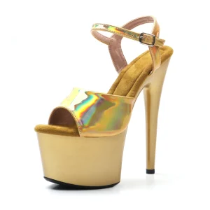 Women’s 17cm Super High Heeled Sandals Peep Toe Suitable for Pole Dancing Nightclubs and Runway Shows