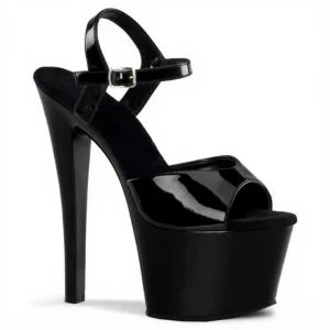 Women’s 17cm Waterproof Platform High Heels Stiletto Heel Dress Sandals for Nightclub Nights Open Back Height Increasing Summer