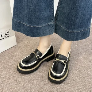 Women’s All Seasons Soft Flat Slip-On Loafers Breathable Design with Solid Pattern Comfortable Flat Shoes for Ladies
