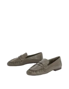 Women’s All day Comfortable Shoes Leather Upper Pleated Toe Penny Loafers Versatile Footwear