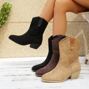 Women’s Ankle Boots Winter Wear-resistant Short Boots