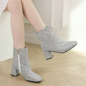 Women’s Ankle Footwear Boots Female High Heel Ladies Ankle Booties for Women