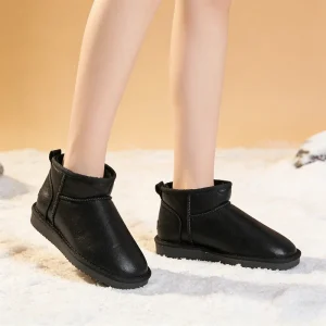 Women’s Ankle Lightweight TPR Outsole Anti Slip Waterproof Warm Comfortable Faux Fur Lining PU Snow Boots