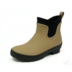 Women’s Ankle and Bootie Anti Slip Rain Boots with Rubber Upper and Neoprene Lining