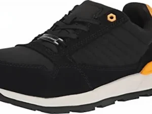 Women’s Anti Slip Composite Toe Industrial Shoe for Construction Black Yellow for 7 Wide