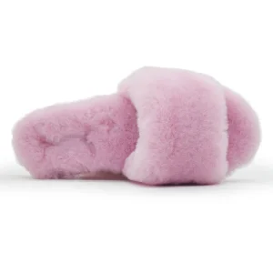 Women’s Anti Slip Open Toe Sheepskin Indoor Slides All Seasons Use