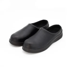 Women’s Anti Slip Work Shoes with Protective Plastic Toe PU Outsole Safety Sandals for Kitchen Use