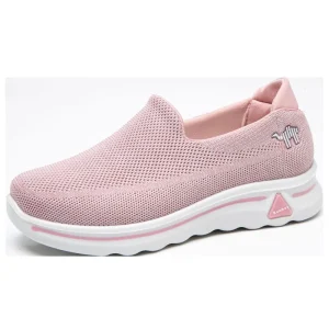 Women’s Autumn Casual Flat Sneaker Pilot Flying Breathable Slip On Shoes EVA Midsole PVC Outsole Insole Upper Walking LHLT LT-50