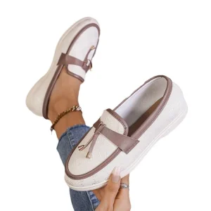 Women’s Autumn New Style Pointed Small Leather Flat Bottom Single One Step Stepping Bean Shoes