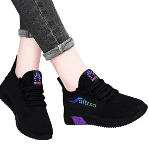 Women’s Autumn Sneakers Lace-Up Breathable Lightweight Comfortable Casual Shoes Soft-Soled