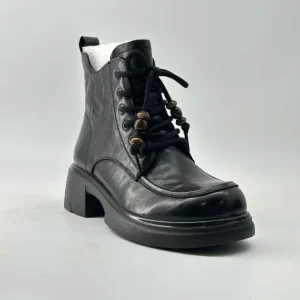 Women’s Autumn Winter Short Boots Brown Black Real Leather Thick Platform Breathable Height Increasing Size 40