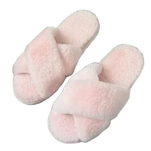 Women’s Autumn Winter Slippers Home Use Fleece-lined Cotton Flats New Design