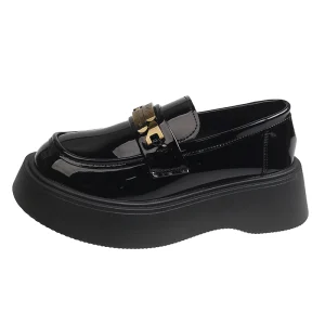 Women’s Autumn Winter Summer Slip On Loafers Daily Elegant Fashion Trend Bright Matte Anti slip Lightweight Waterproof