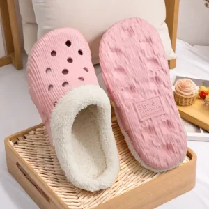 Women’s Autumn Winter Warm Anti-Slip Plush Soft EVA Outsole Thick Bottom Indoor Outdoor Factory
