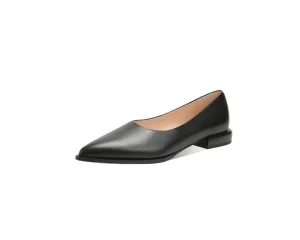 Women’s Ballet Flats Black Pointed Toe Slip On Shoes Comfort For Office Casual Wear Anti Slip