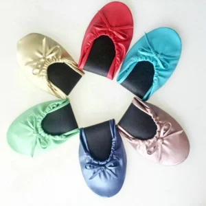 Women’s Ballet Flats Soft Comfortable Flat Insole Slip-On Closure Adjustable Strap PU Upper Cotton Lining Wedding Summer Autumn