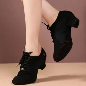 Women’s Ballroom Dance Shoes Soft Soled Breathable Comfortable Suede Modern Jazz Latin Dance Shoes Indoor Female Shoes