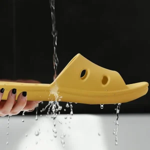 Women’s Bathroom Soft Sole Massage Anti-Slip Water-Draining Breathable Durable Daily Casual Wear Hollow Quick-Dry