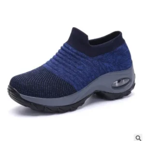 Women’s Best Selling Thick Bottom Anti Slip Sneakers Mesh Breathable Women’s Casual Shoes Air Cushion Running Sleeve Shoes
