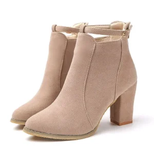 Women’s Boots Spring and Autumn Heel Boots High Cut Oversized Shoes High Heel Pointed Toe Pumps