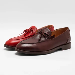 Women’s Bow Decor Genuine Leather Upper Flats with Rubber Sole Anti-Slip Lightweight & Comfort