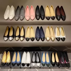 Women’s Bow Shallow Mouth Small Flat-Soled New High Quality Single-Layer Slip-On Round-Toe Ballet Shoes Elegant Microfiber