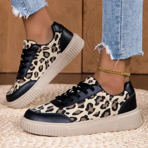 Women’s Breathable Anti Slippery Platform Casual Lace up Sports Shoes Fashion Trend Flat Comfortable