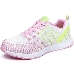 Women’s Breathable Anti Slippery Running Shoes Tennis Athletic Jogging Sport Walking Sneakers Gym Fitness Mesh Upper Cotton