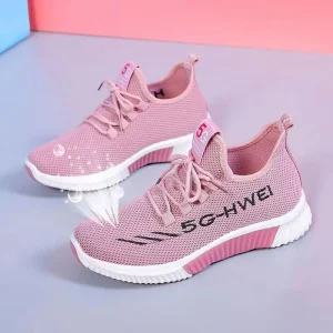 Women’s Breathable Flying Woven Sports Shoes Old Cloth Style for Autumn and Spring Walking