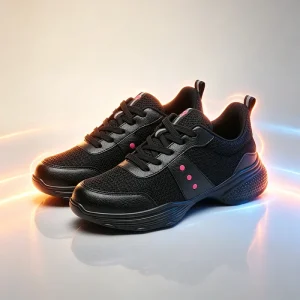 Women’s Breathable Professional Dance Training Sneakers Stretch Fabric Upper Lightweight PU Sole Shockproof