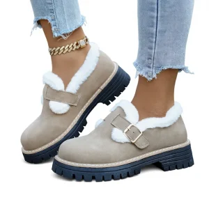 Women’s Breathable Spring Outdoor Jogging Heightened Non-Slip PU Upper Rubber Sole Single Flat Shoes Customization