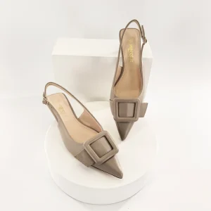 Women’s Brown High Heels with Pointed Toes Exposed Heels Fashionable Casual Banquet Work Slim Sandals Sexy Style for Summer
