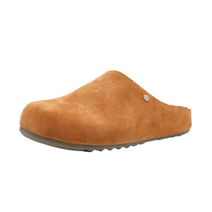 Women’s Buckle Free Lazy Style Mule Genuine Leather Upper Rubber Outsole Anti-Slippery Summer Outdoor