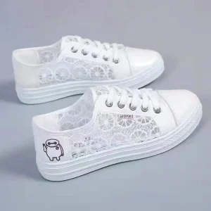 Women’s Canvas Shoes with EVA Midsole Rubber Outsole Fabric Lining Versatile Casual Sneakers