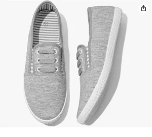 Women’s Canvas Slip-On Sneakers Casual Walking Shoes Non-Slip Work Shoes All Seasons