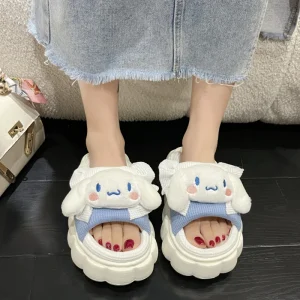 Women’s Cartoon Slippers Thick-Soled Non-Slip EVA Lazy Outer Wear for Home Use for Winter and Spring