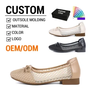 Women’s Casual Ballet Flats Shoes Breathable Zero Drop Comfortable Elegant Loafers with Soft Bottom Sandals Walking for Ladies