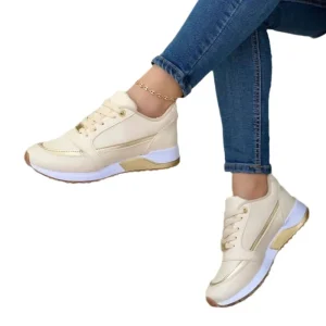 Women’s Casual Comfortable Closed Toe Lace Up Microfiber Leather Shoes Ready to Ship Original Lady Shoes