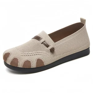 Women’s Casual Flat Shallow Mouth Shoes Soft Sole Mother’s Shoes for Autumn Summer Not Tired Feet