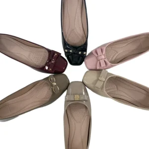 Women’s Casual Flat Shoes with Fashionable Toe Style and Comfortable PU Leather Insoles for Summer and Winter