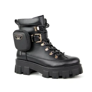 Women’s Casual Leather Boots Zip up Ladies Short Boots Thick Soles Increased Versatile Women’s Boots