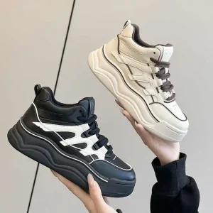 Women’s Casual Leather Sports Shoes New Fashion Women High