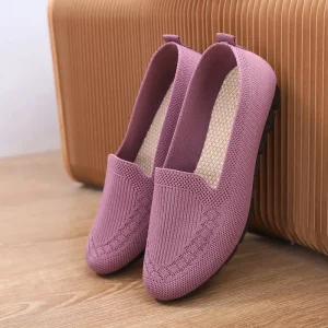 Women’s Casual Leopard Button Closure Breathable Cotton Lining Lightweight Rubber Outsole Fashion Customizable Loafers Shoes