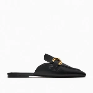Women’s Casual Outdoor Sandals Metal Buckle Closed Toe Slippers Fashionable Flat Mules Back Empty Platform