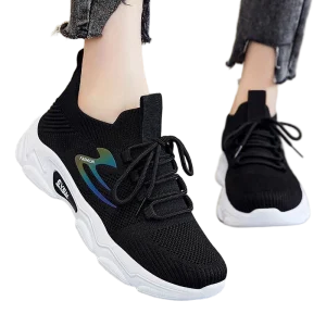 Women’s Casual Running Shoes Flying Woven Breathable Sports Shoes